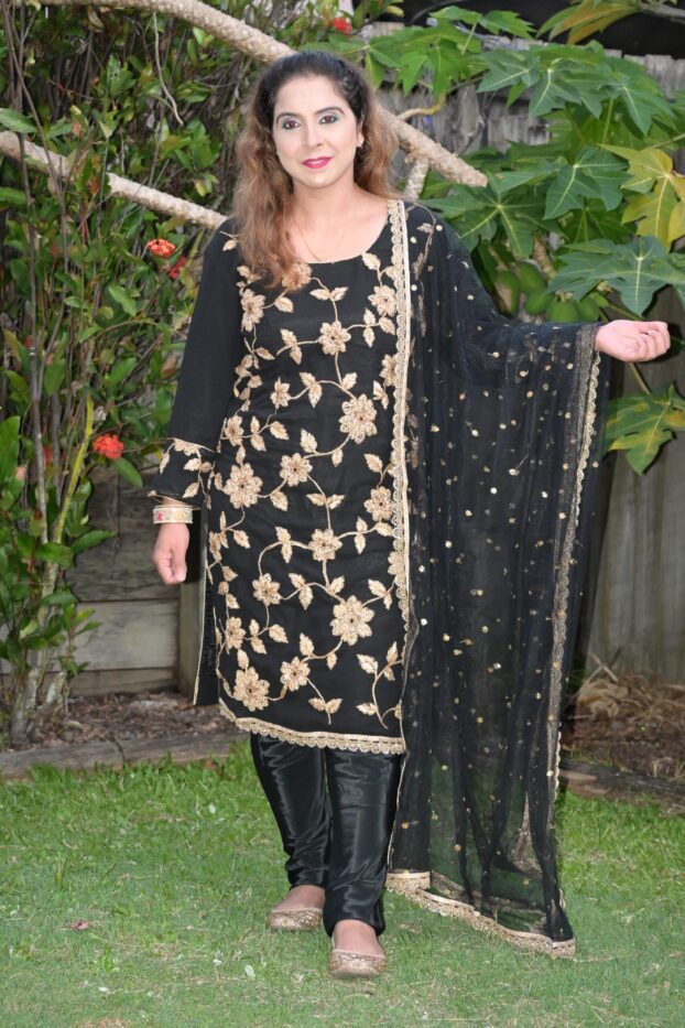 Buy KABULI WALA Kashmiri Aari Work Cotton Silk Two Piece Unstitched Suit  Set at Amazon.in